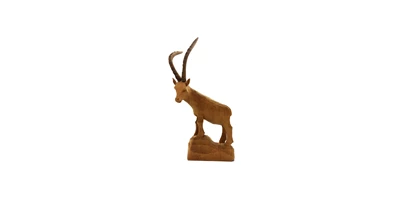 Händler - Bezirk Bregenz - Steinbock handgeschnitzt aus Zedernholz aus Vorarlberg  - RÖMER VII