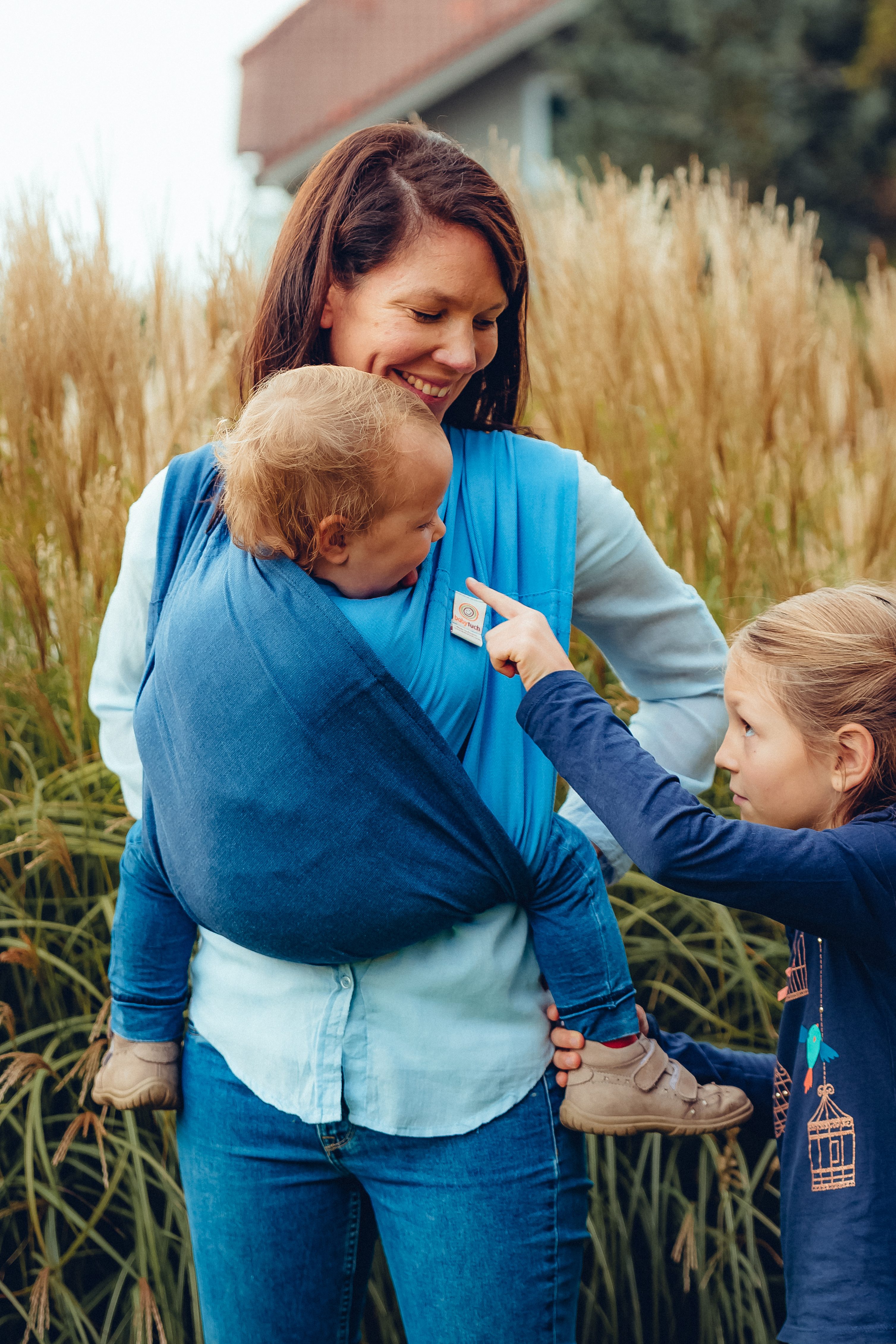 Babytuch - das Tragetuch ohne Knoten Produkt-Beispiele Babytuch "Nachtblau"