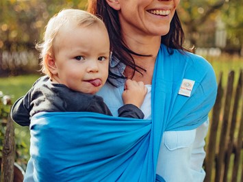 Babytuch - das Tragetuch ohne Knoten Produkt-Beispiele Babytuch "Königsblau"
