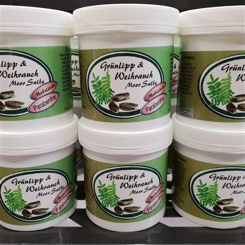 Artner Naturprodukte Produkt-Beispiele Grünlipp + Weihrauch + Moor Salbe
