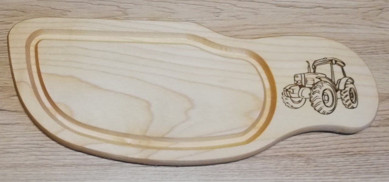 Holz-Glasgravur Amon-Promok  Produkt-Beispiele Jausenbrett mit Messer