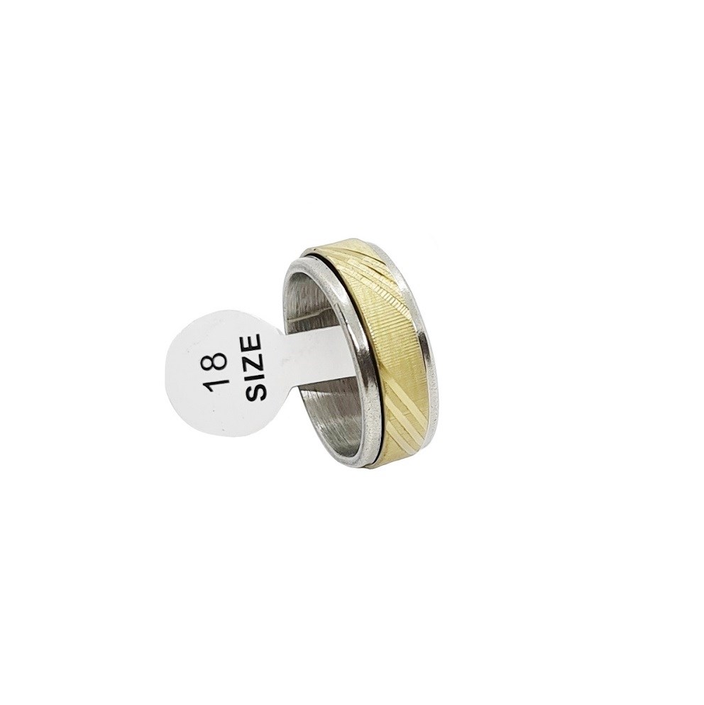 JOY Produkt-Beispiele Edelstahl Spinner Ring bicolor