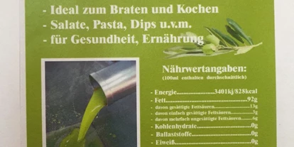 Händler - PLZ 5161 (Österreich) - Ölinhalt - Olivenöl Maringer