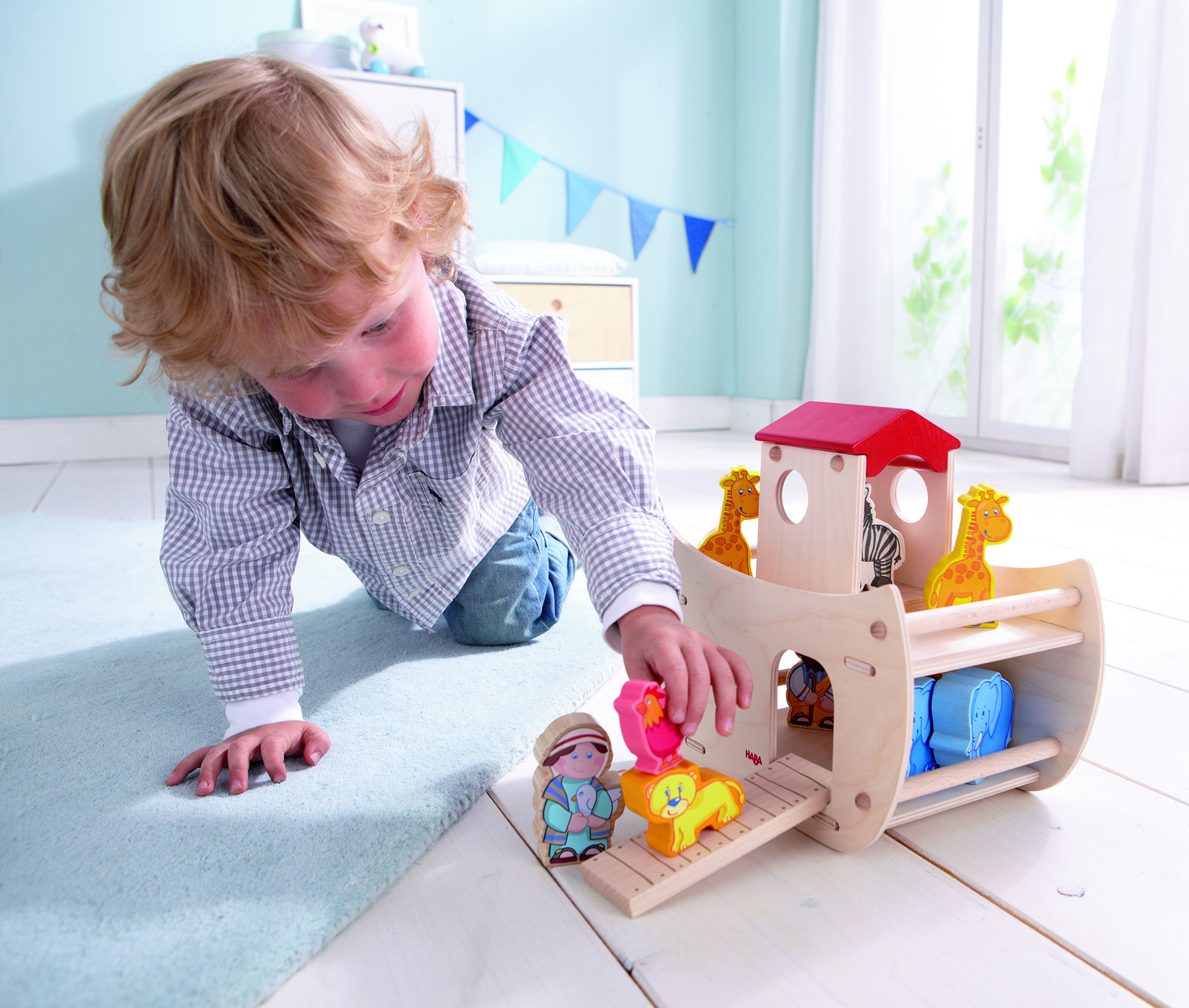 Unternehmen: Arche Noah aus Holz mit Tieren - spielzeuglade 