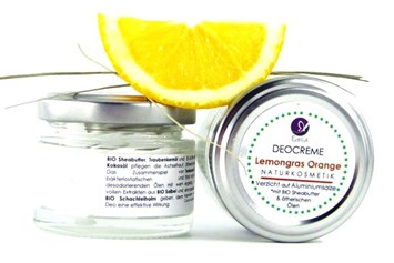 Unternehmen: Deocreme Lemongras Orange - Evelia Kosmetik - Naturkosmetik handgemacht
