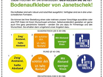 Druckerei Janetschek GmbH Produkt-Beispiele Fußbodenkleber 