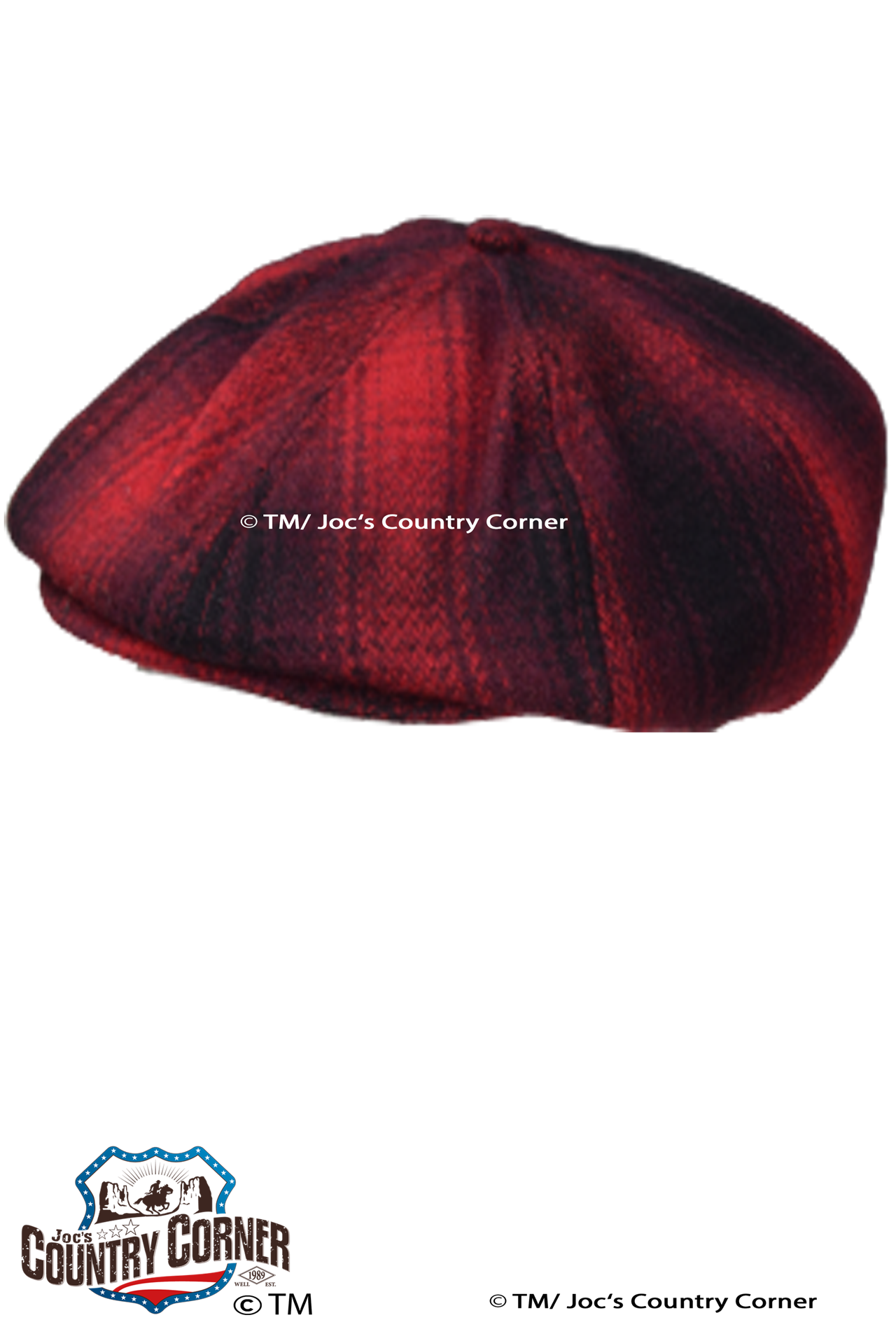 Joc's Country Corner Produkt-Beispiele VINTAGE – RETRO SLUGGER CAP “ROT SCHWARZ KARO”