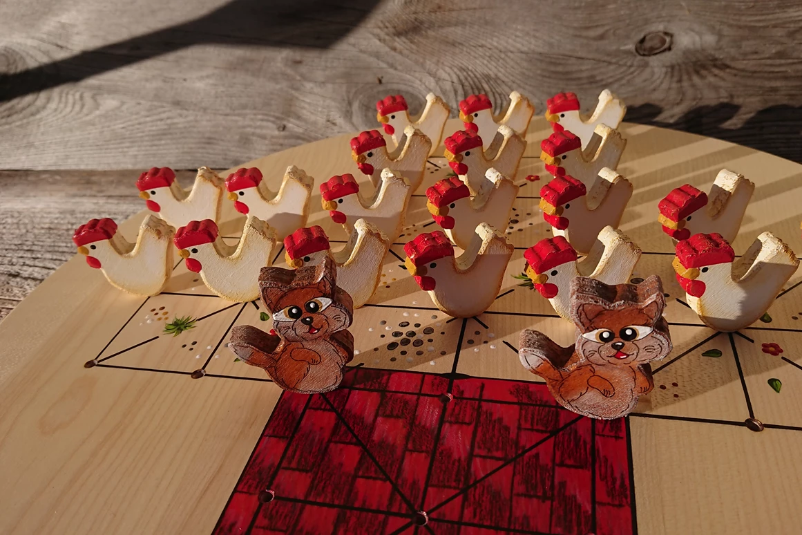 Unternehmen: Brettspiel * Fuchs & Henne * in verschiedenen Ausführungen erhältlich - HolzHexe