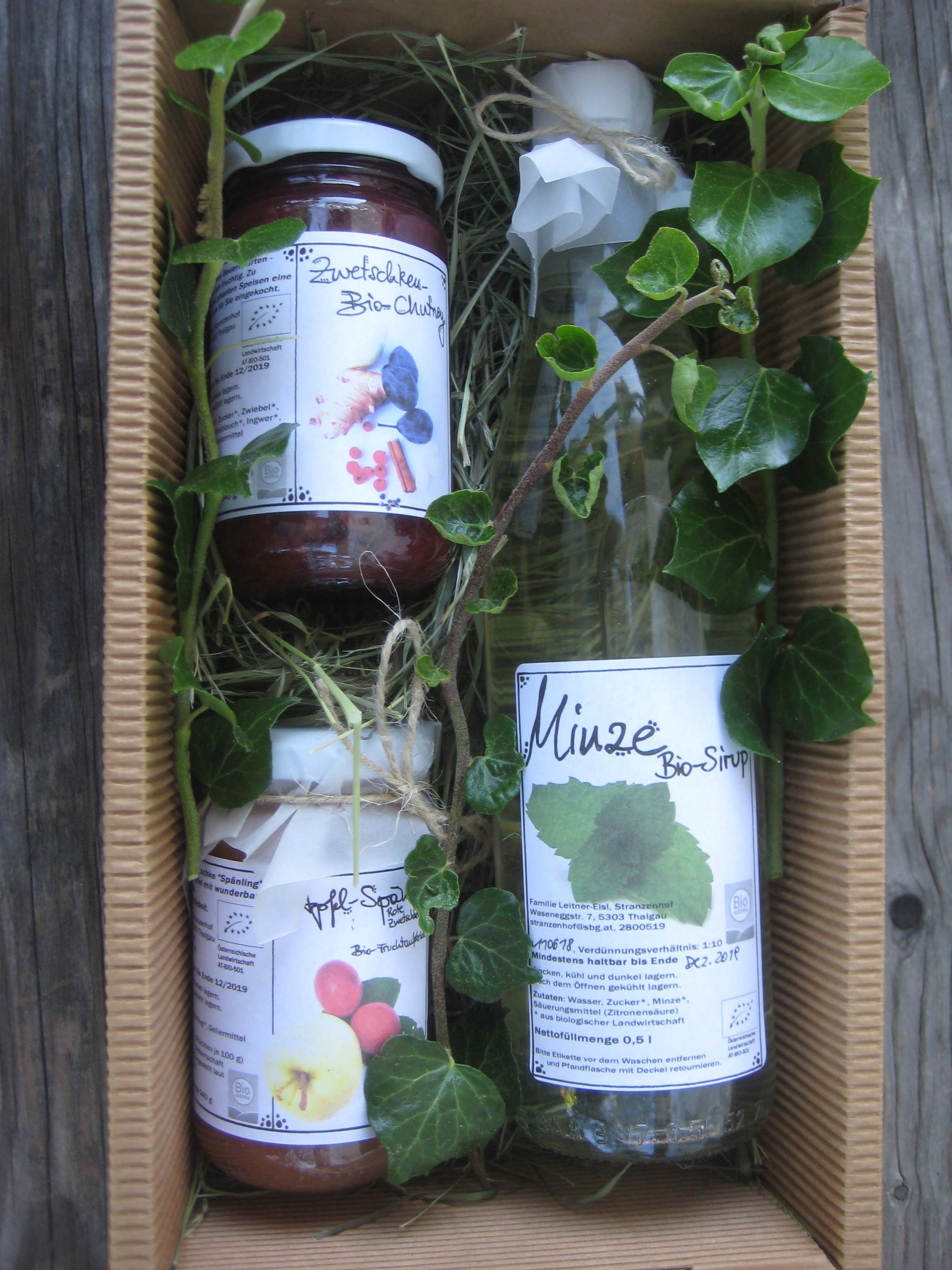 Händler - Art des Betriebes: landwirtschaftlicher Betrieb - Geschenkspakete werden gerne individuell zusammengestellt. - Stranzenhof