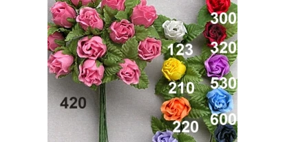 Händler - PLZ 5161 (Österreich) - Kunstseiden Rosen mit Blatt - Rasp Salzburg - Gewürzgebinde Hochzeitsanstecker Kunstblumen