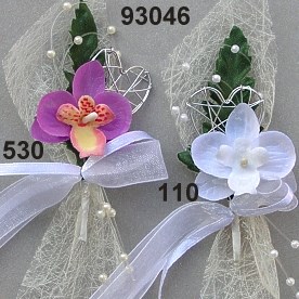Unternehmen: Hochzeitsanstecker mit Orchideen - Rasp Salzburg - Gewürzgebinde Hochzeitsanstecker Kunstblumen