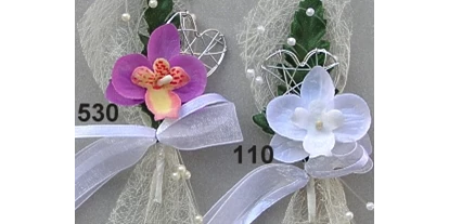 Händler - PLZ 5161 (Österreich) - Hochzeitsanstecker mit Orchideen - Rasp Salzburg - Gewürzgebinde Hochzeitsanstecker Kunstblumen
