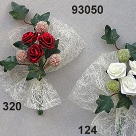 Unternehmen: Hochzeitsanstecker mit Diorrosen - Rasp Salzburg - Gewürzgebinde Hochzeitsanstecker Kunstblumen