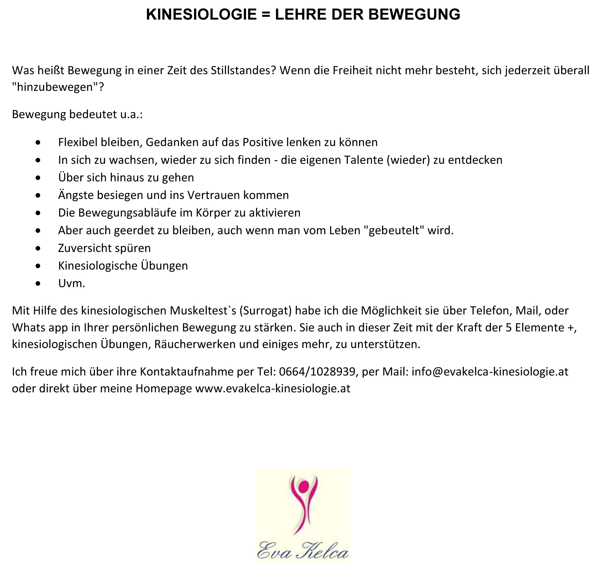 Eva Kelca Kinesiologie und Lernberatung Produkt-Beispiele Balancen