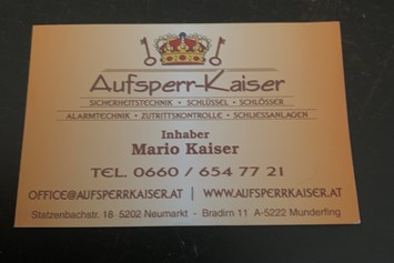 Unternehmen: Aufsperr - Kaiser