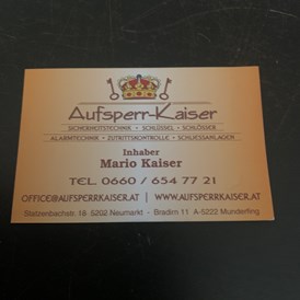 Unternehmen: Aufsperr - Kaiser