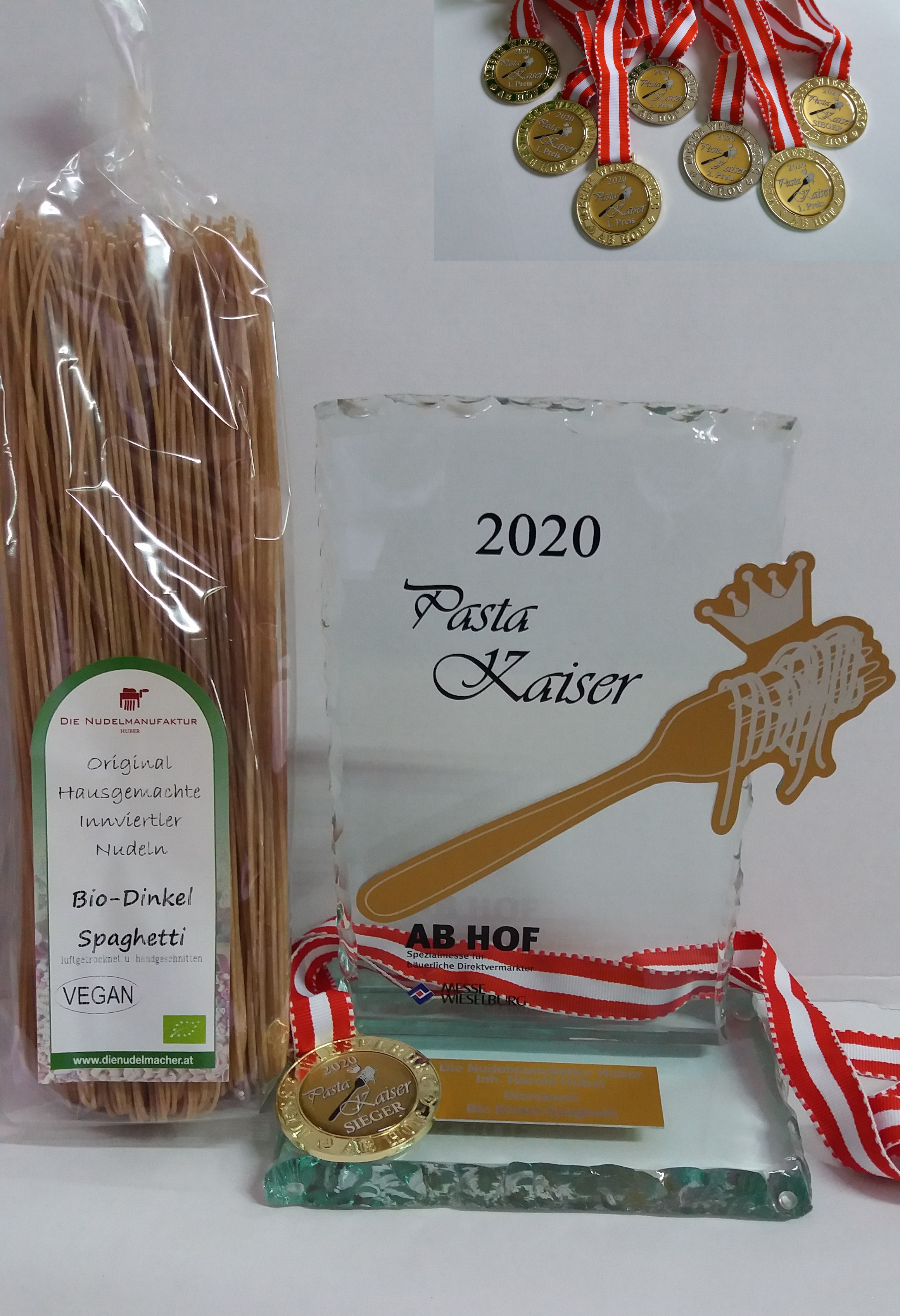 Händler - Innviertel - Pasta Kaiser 2020 bei der Messe Wieselburg (Bio Dinkel Spaghetti)
Nudelmanfaktur Huber - Nudelmanufaktur Huber